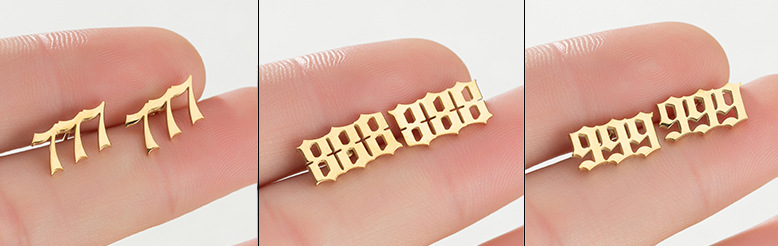 The Celestial Angel Numbers Earrings in Gold or Silver