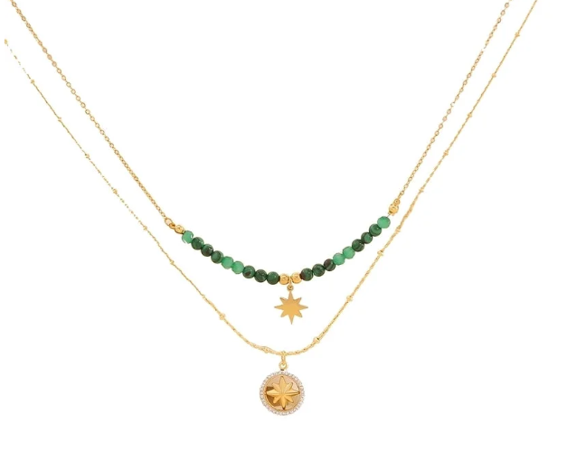 Guiding Star & Malachite Necklace