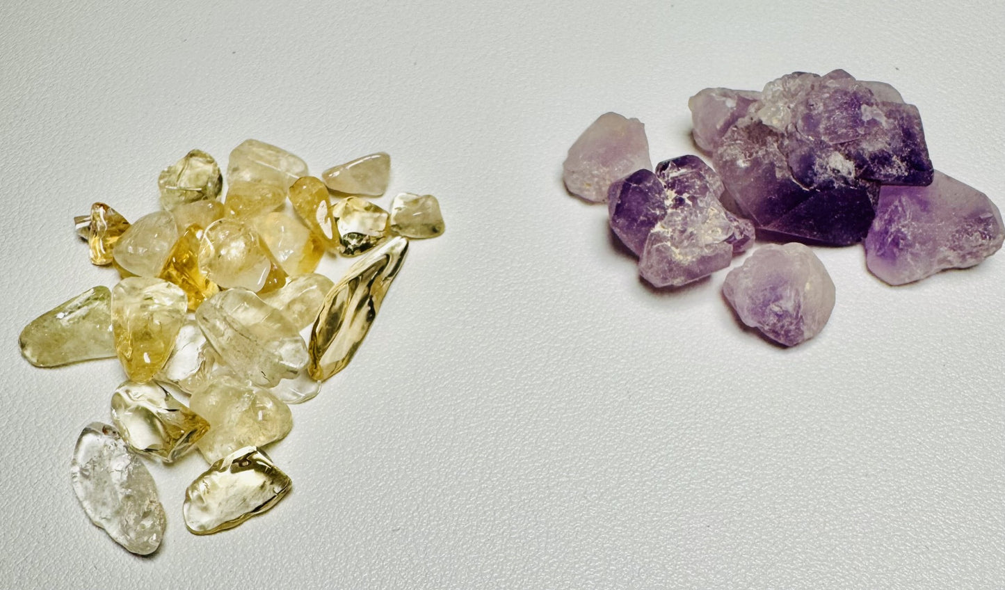 Citrine & Amethyst Filled Glass Apothecary Bottles