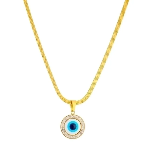 White Light Lucky Eye Necklace