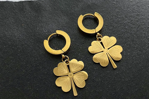 Lucky Clover Drop Earrings
