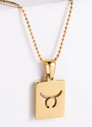 Zodiac Symbol Gold Necklace