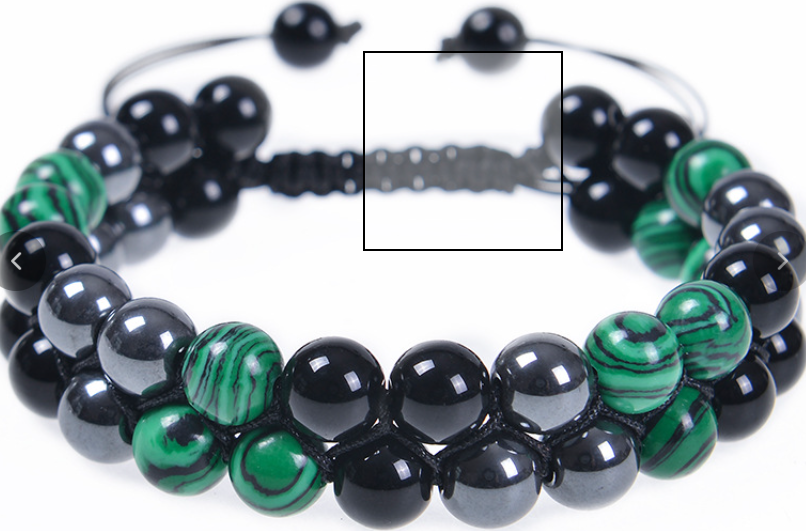 Protection & Power Stone Bracelet – Malachite, Obsidian & Hematite