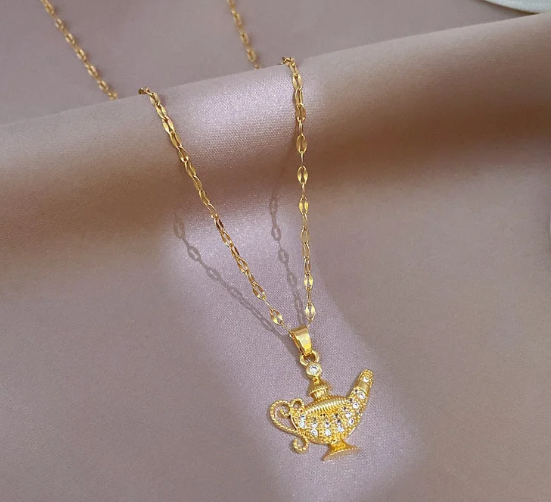 Magical Genie Lamp Gold Necklace