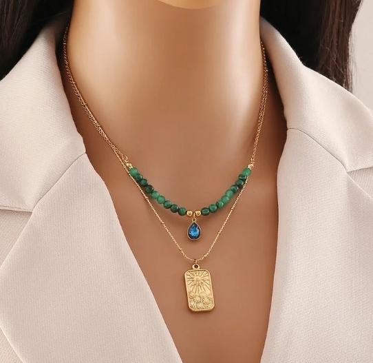 Tarot & Malachite Radiance Necklace