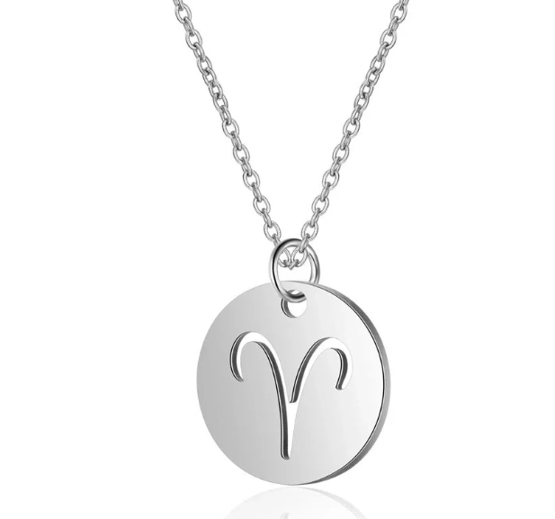 Zodiac Symbol Silver Necklace