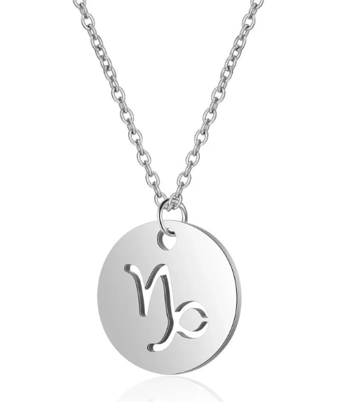 Zodiac Symbol Silver Necklace