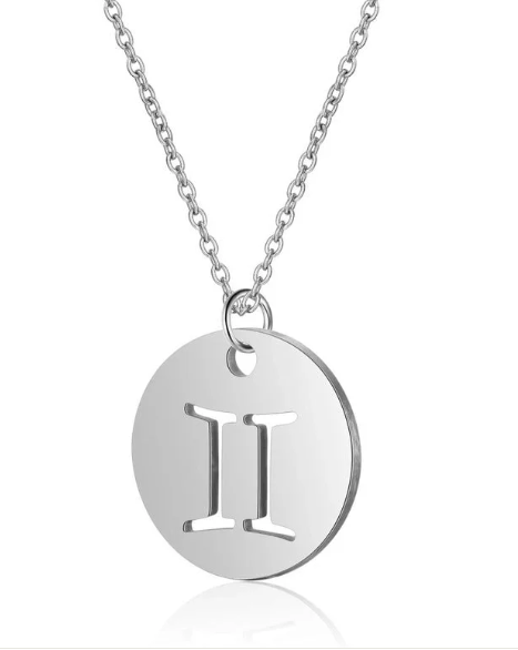 Zodiac Symbol Silver Necklace
