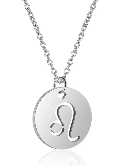 Zodiac Symbol Silver Necklace