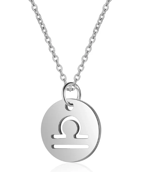 Zodiac Symbol Silver Necklace