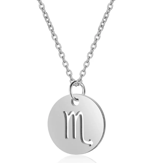 Zodiac Symbol Silver Necklace
