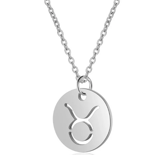 Zodiac Symbol Silver Necklace