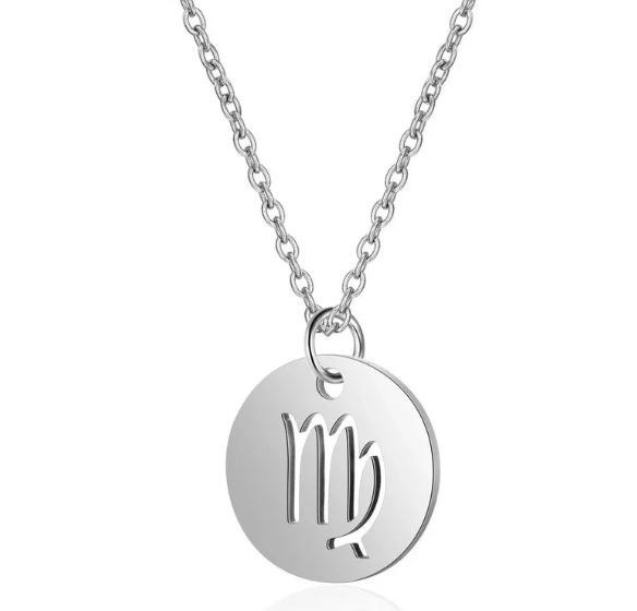 Zodiac Symbol Silver Necklace