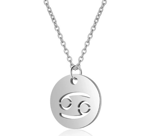 Zodiac Symbol Silver Necklace