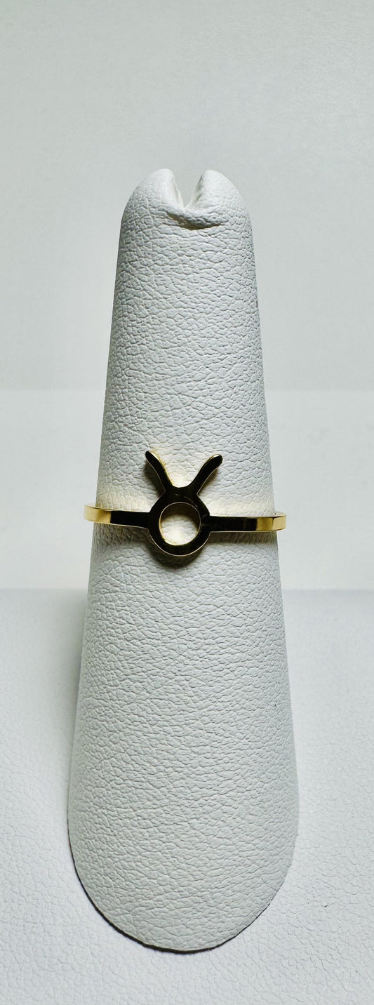 Zodiac Symbol Gold Ring