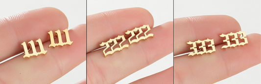 The Celestial Angel Numbers Earrings in Gold or Silver