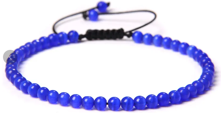 Natural Stone Crystal Beaded Bracelets-4mm bead size