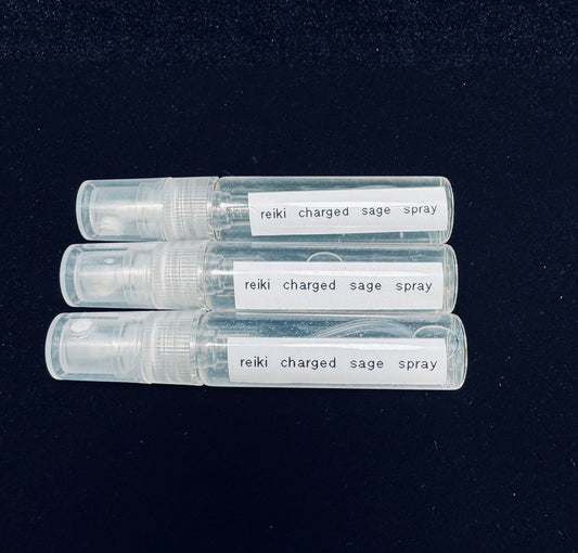 Reiki-Charged Mini Sage Spray-3 Bottles Per Order