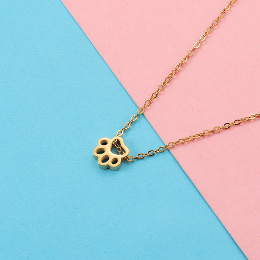 Cat's Paw Necklace in Gold or Silver