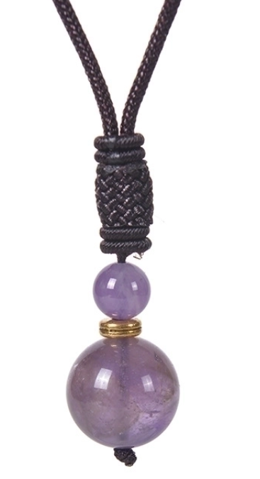 Crystal Power Stone Pendant Necklace-Malachite, Obsidian, Tiger's Eye, Rose Quartz, or Amethyst