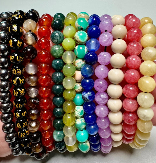 Natural Stone Crystal Beaded Bracelets