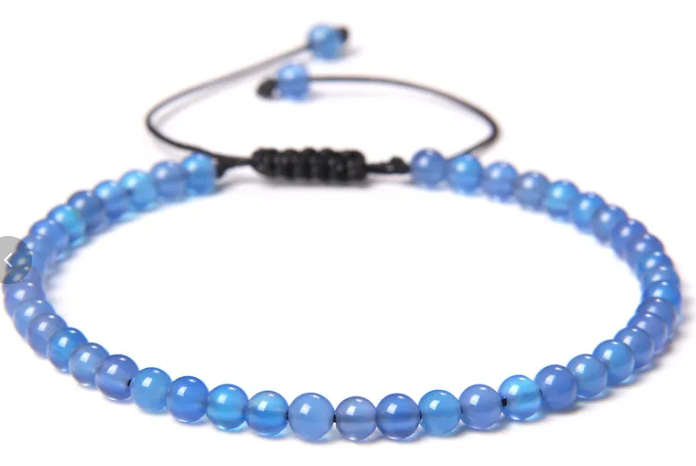 Natural Stone Crystal Beaded Bracelets-4mm bead size