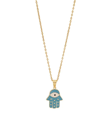 Blue Hamsa Necklace