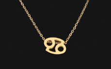 Gold Zodiac Symbol Necklace