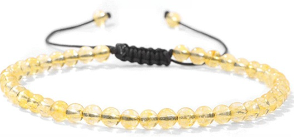 Natural Stone Crystal Beaded Bracelets-4mm bead size