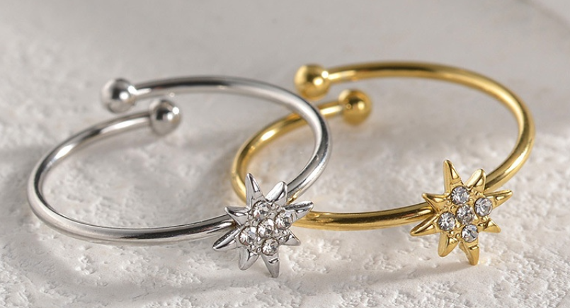 Mini Awn Star Ring -Gold or Silver