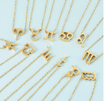 Gold Zodiac Symbol Necklace