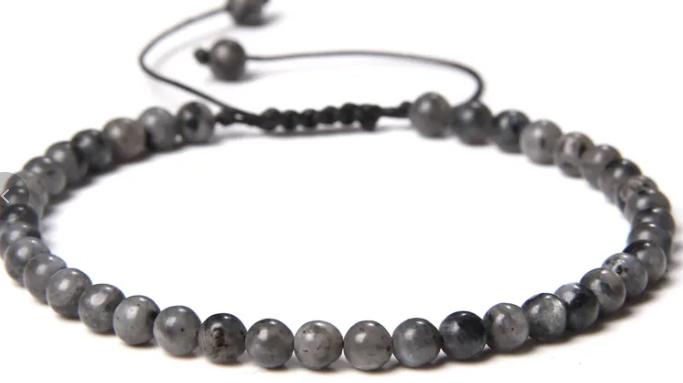 Natural Stone Crystal Beaded Bracelets-4mm bead size