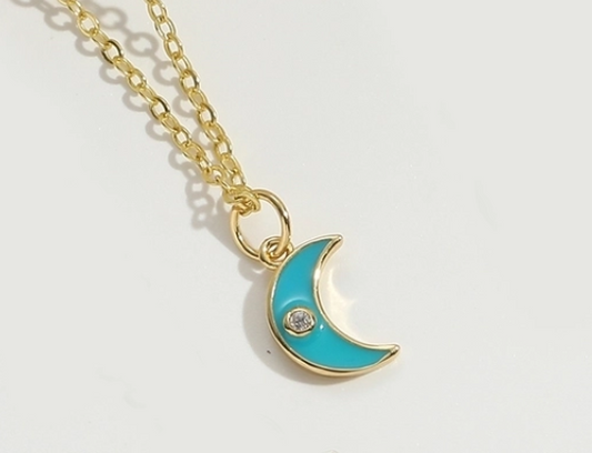 Moon Magic Necklace - Royal Blue or Lake Blue