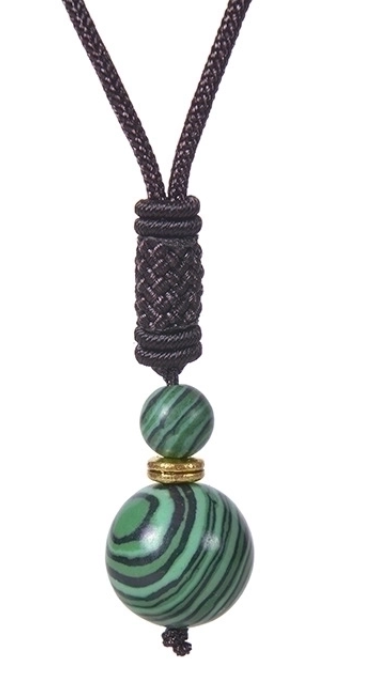 Crystal Power Stone Pendant Necklace-Malachite, Obsidian, Tiger's Eye, Rose Quartz, or Amethyst