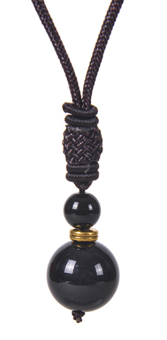 Crystal Power Stone Pendant Necklace-Malachite, Obsidian, Tiger's Eye, Rose Quartz, or Amethyst