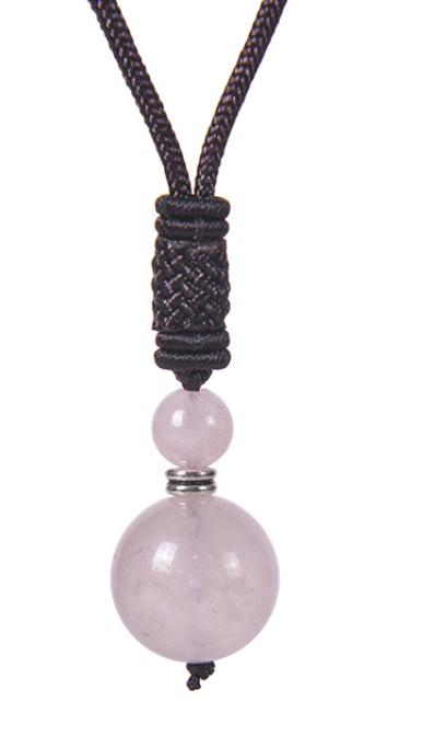 Crystal Power Stone Pendant Necklace-Malachite, Obsidian, Tiger's Eye, Rose Quartz, or Amethyst