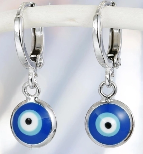 Lucky Eye Drop Earrings-Gold or Silver