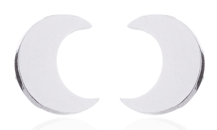 Lunar Luck Crescent Moon Stud Earrings -Gold or Silver