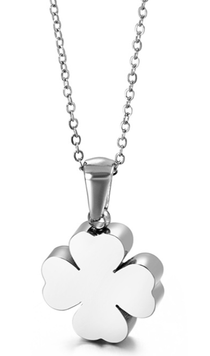 Lucky Charm Four- Leaf Clover Necklace - Gold or Steel