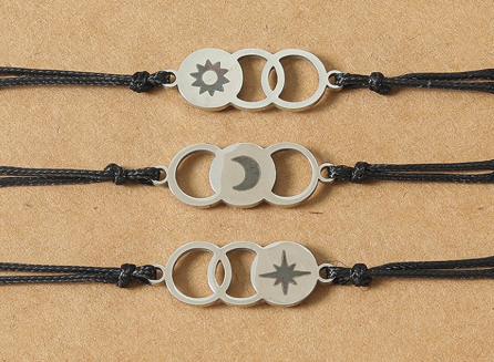 Celestial Wishes Bracelet Set - Sun, Moon & Star