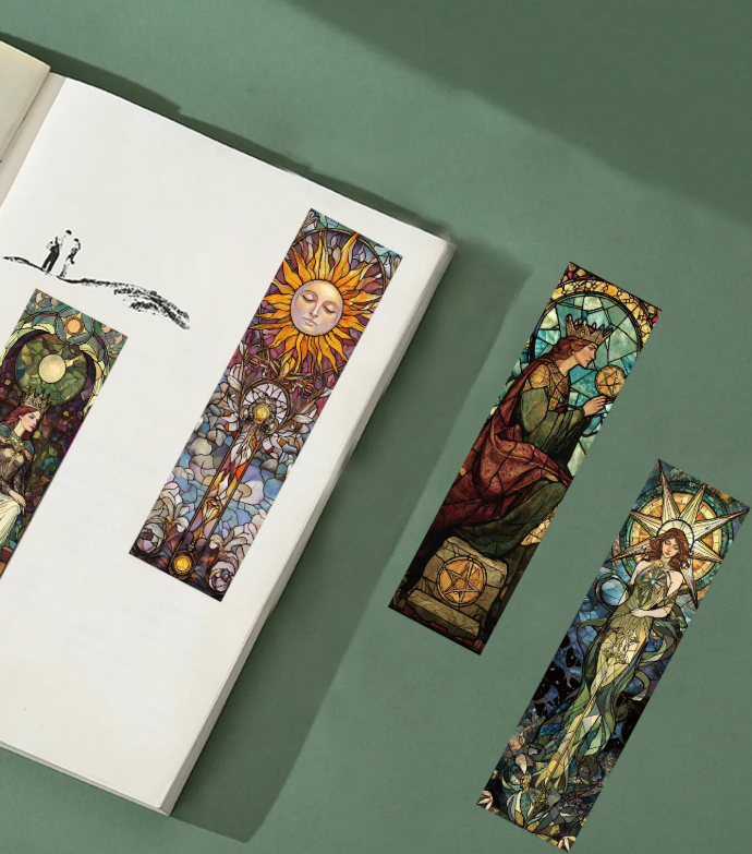 Tarot Inspired Bookmarks-Medieval Style- Cardstock -3 pack