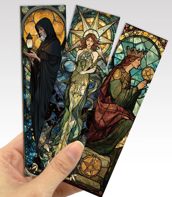 Tarot Inspired Bookmarks-Medieval Style- Cardstock -3 pack