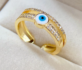 Twin Band Lucky Eye Ring