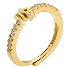 Zodiac Symbol Rings-Embedded Symbol Band in Gold or Silver