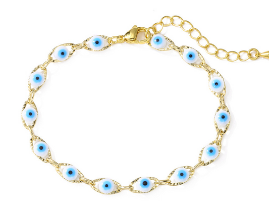 Circle of Protection Lucky Eye Bracelet-Navy or Lt Blue